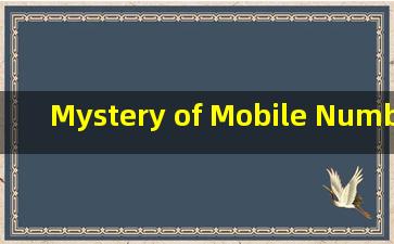 Mystery of Mobile Numbers Predicting Luck and Fate
